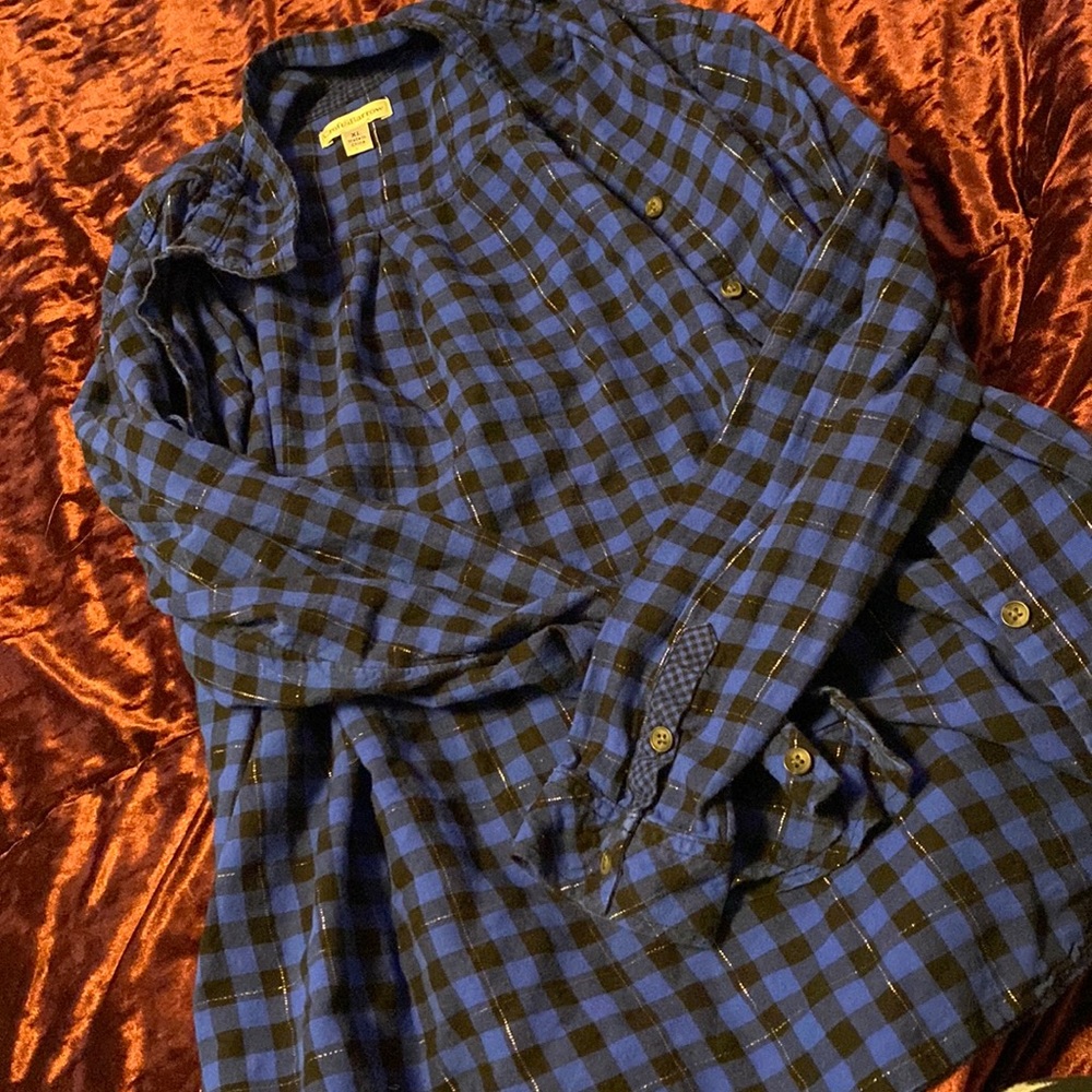 Blue plaid flannel